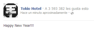 Facebook Oficial dos Tokio Hotel