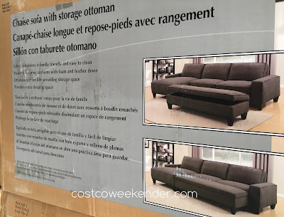 Spend some quality family time in front of the tv on the Chaise Sofa with Storage Ottoman