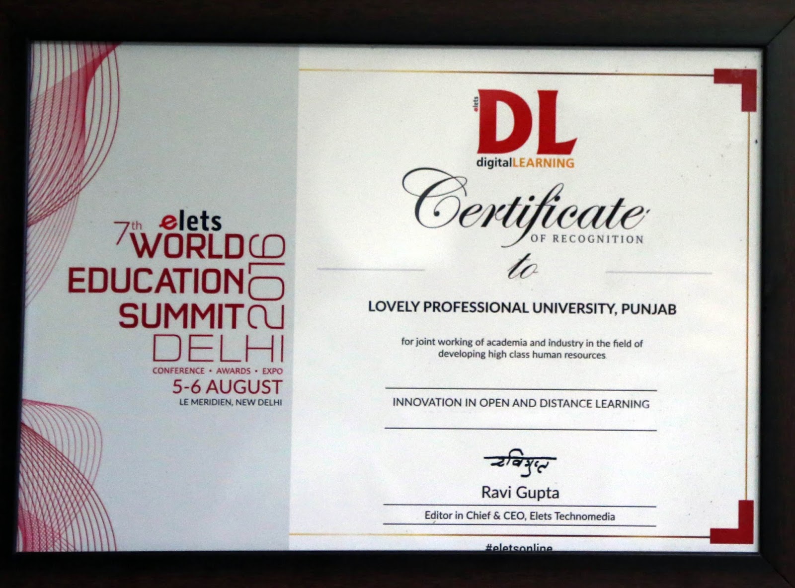 professional award certificate