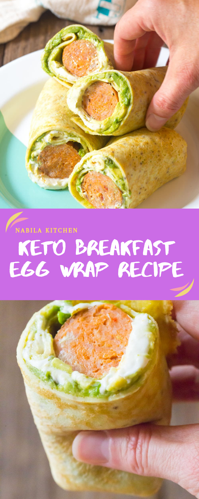 Keto Breakfast Egg Wrap Recipe Nabila Kitchen