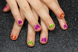 nail designs cheetah neon larger