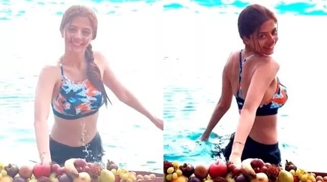 Vedhika Turns A Water Baby, Shares A Hot Pool Video.