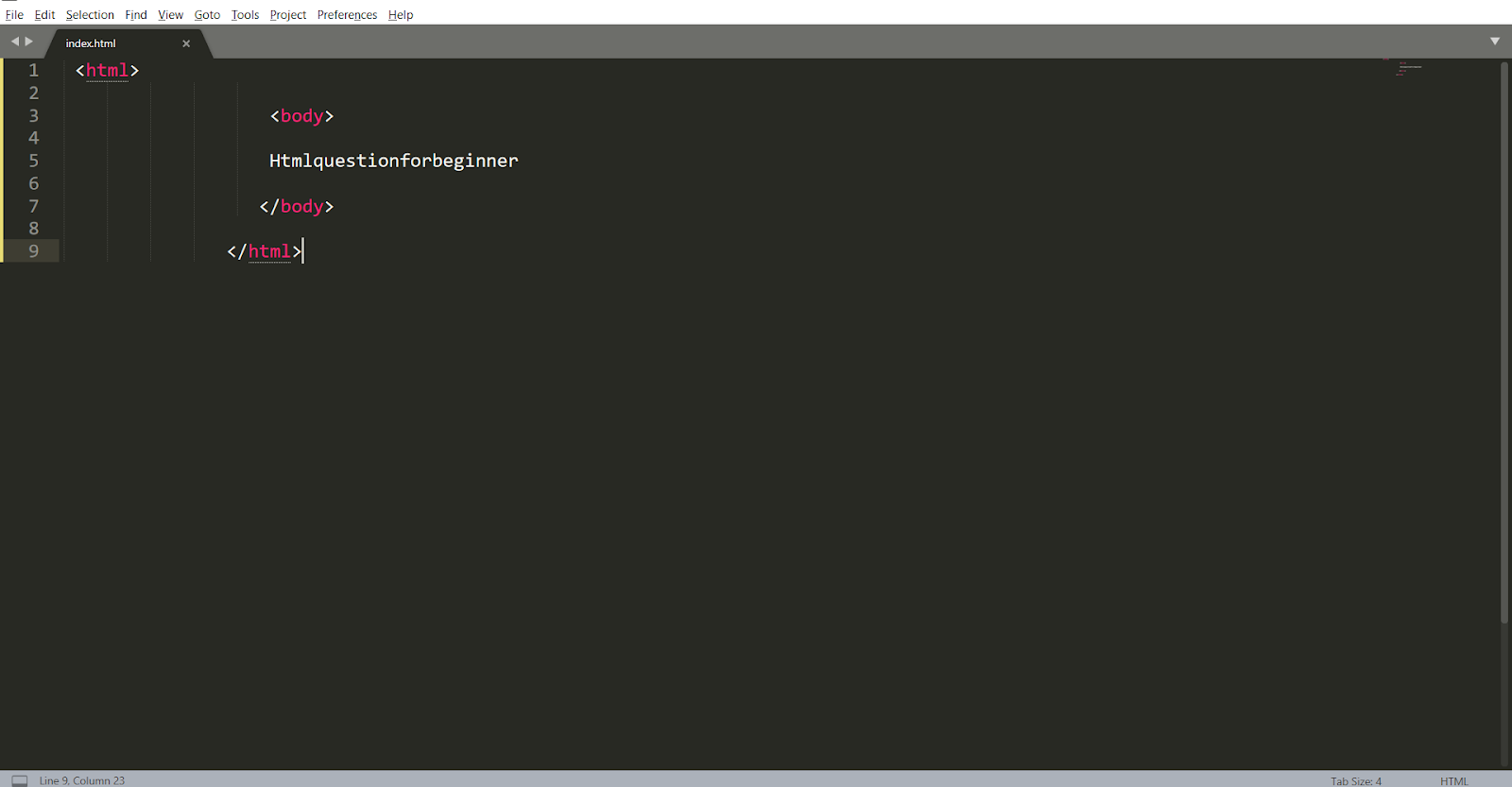 HTML Question For Beginner | C++ C program