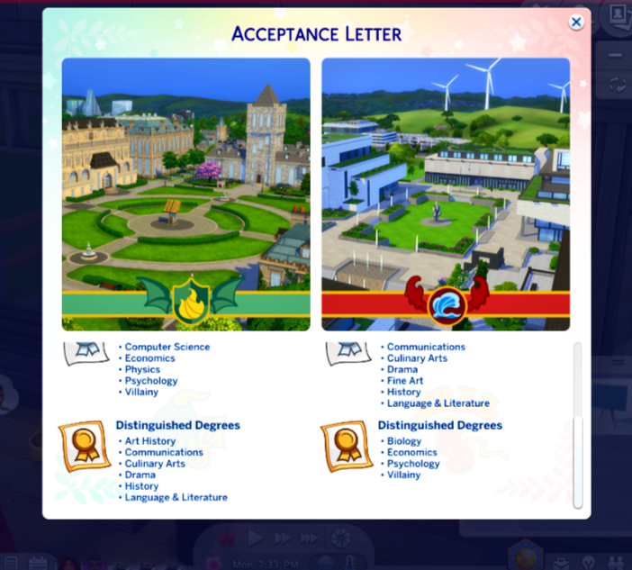 Sims 4 university grades cheat image