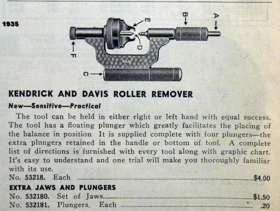Vintage Watch Tool Identification Guide Download