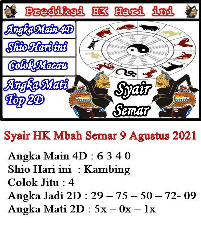 Syair Hk Mbah Semar 9 8 2021