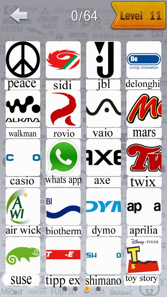 cheats, tricks, answers and Information for games: logo quiz level 11