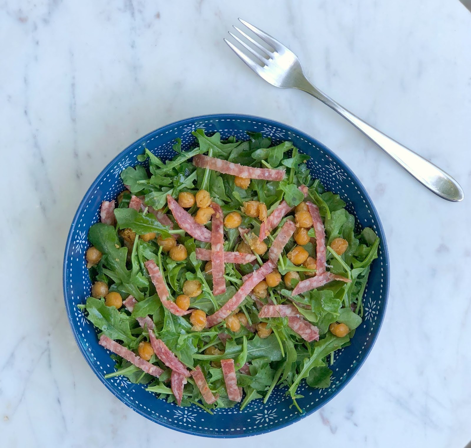 Jac o' lyn Murphy Salami Salad with Crispy Chickpeas
