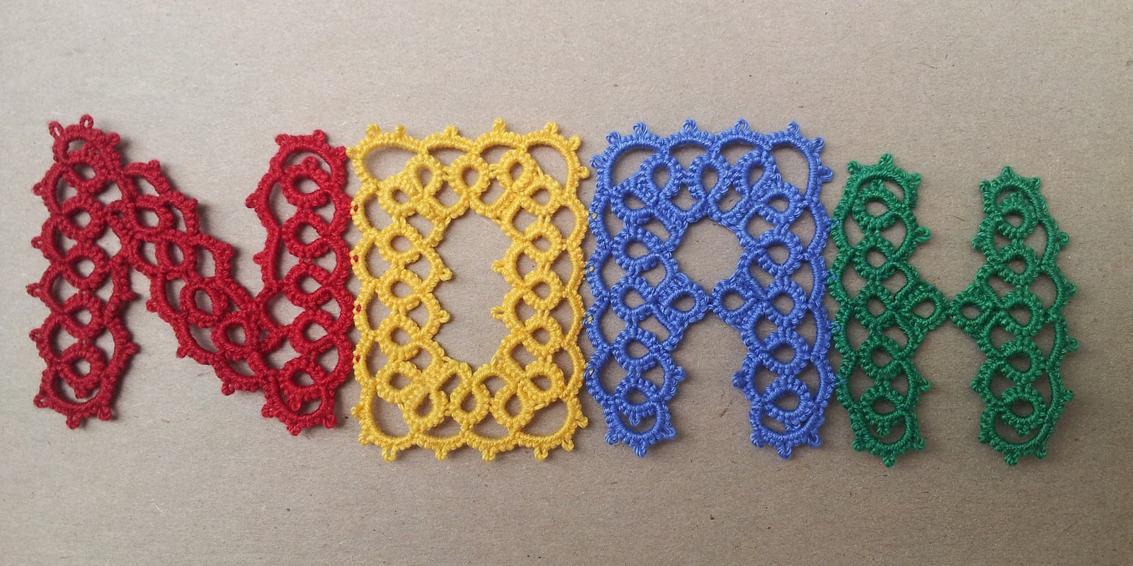 Tatting Between Words Shuttles in motion