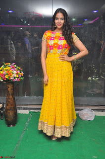 Pujitha in Yellow Ethnic Salawr Suit Stunning Beauty Darshakudu Movie actress Pujitha at a saree store Launch ~ Celebrities Galleries 007