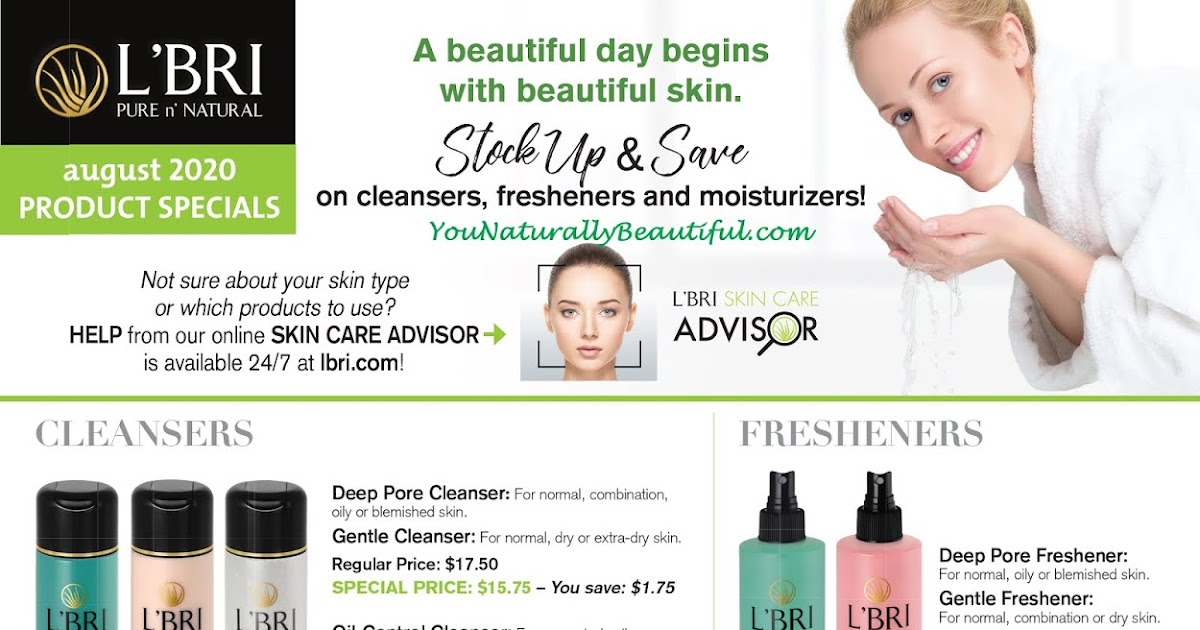 You Naturally Beautiful L'BRI August 2020 Product Specials