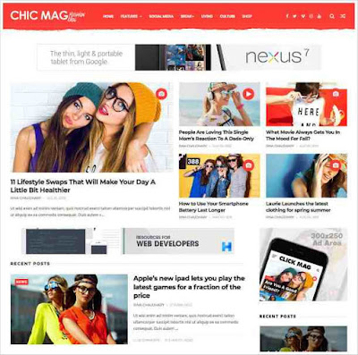 ChickMag free blogger template