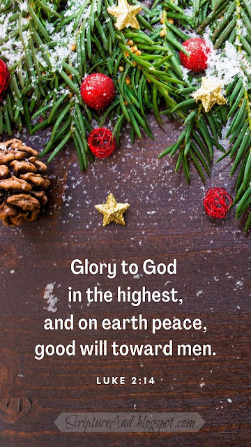 Luke 2:14 Christmas phone lock screen or wallpaper | scriptureand.blogspot.com`