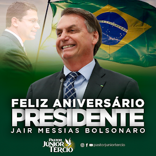  Criação de Banner Feliz Aniversário Presidente Jair Messias Bolsonaro