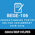 IGNOU BA/BDP BEGE-106 Solved Assignment 2018-2019