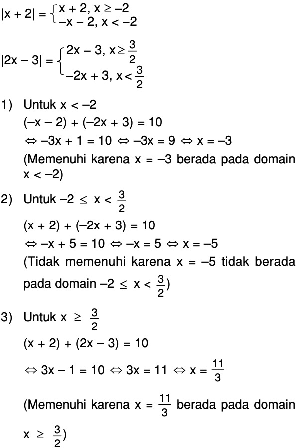 tentukan himpunan penyelesaian dari 3-2x 4