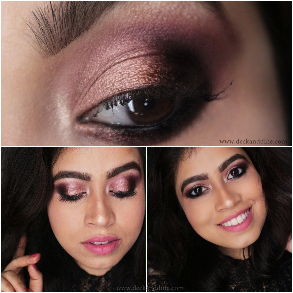 Valentine's Day Easy Rose Gold Smokey Eyes Tutorial Deck and Dine