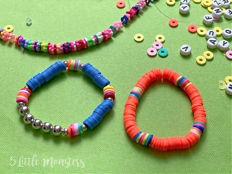 Child Clay Bead Bracelet- Boo