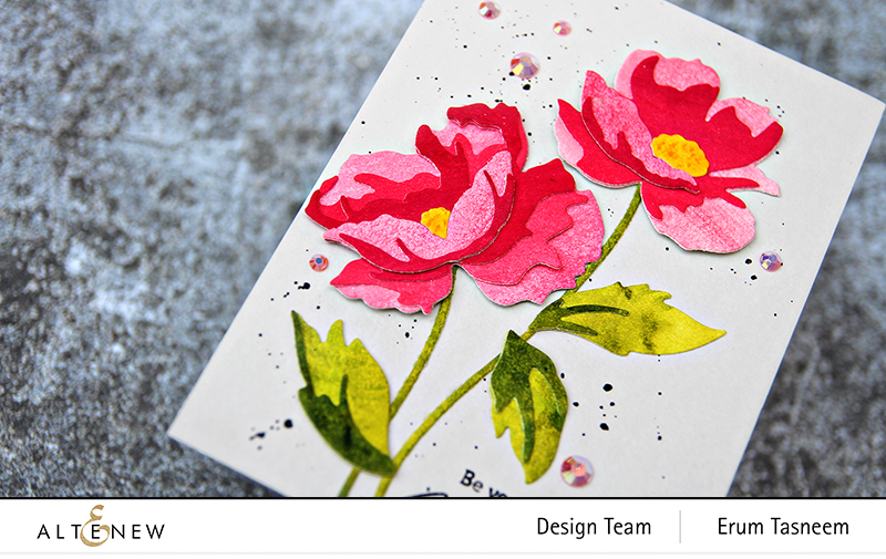 Altenew Craft-a-Flower: Poppy Layering Die Set | Erum Tasneem | @pr0digy0