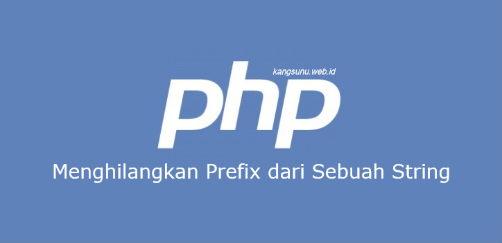 Menghilangkan Prefix dari String dengan PHP