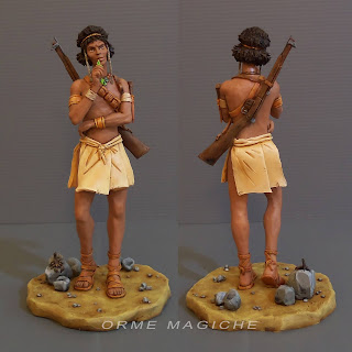 statuina personaggio fumetti western con fucile action figure personalizzata realizzata a mano