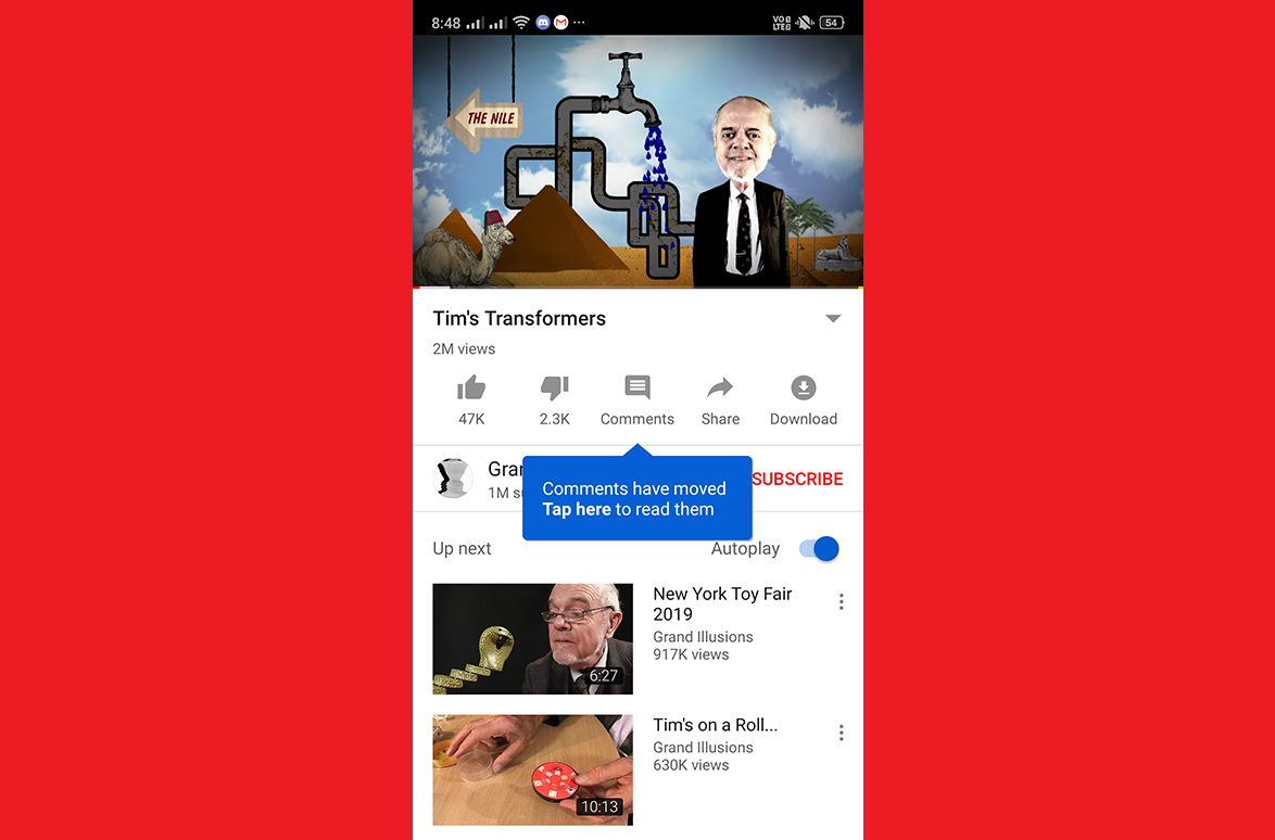 YouTube is working on a feature on Android app that will hide comments by default