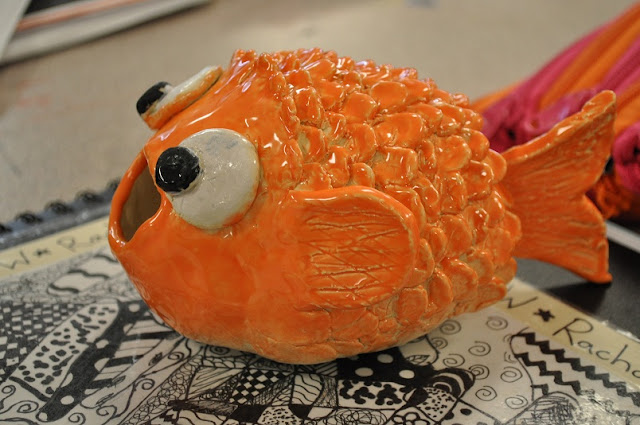 I teach art: Clay Fish