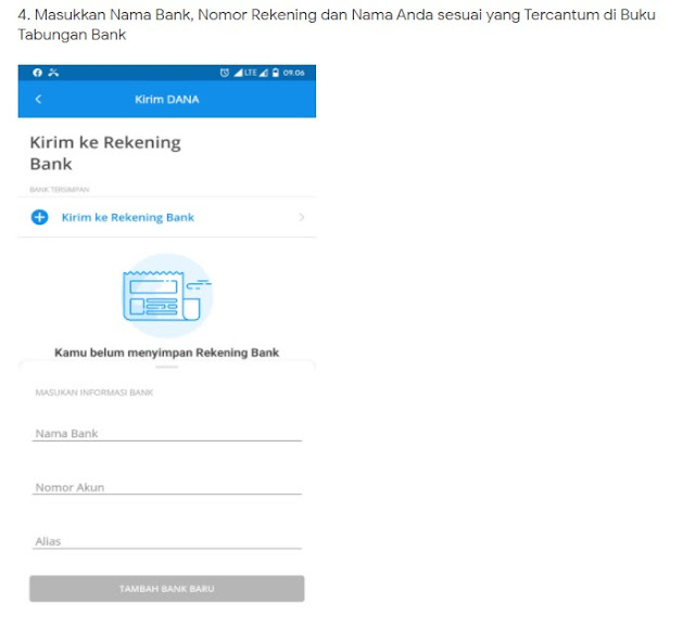 transfer Dana ke rekening, Dana ke rekening, Cara transfer Uang Dana Ke Rekening