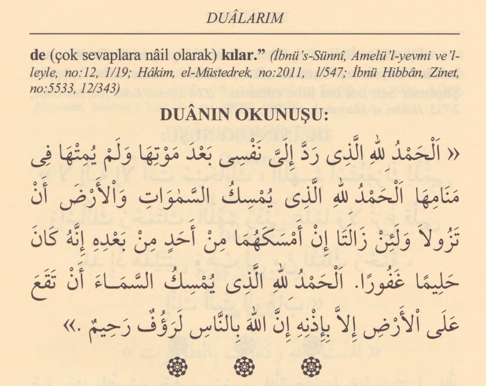Uyanınca Okunacak Dua Cübbeli Ahmet Hoca�dan Dua ve Zikirler
