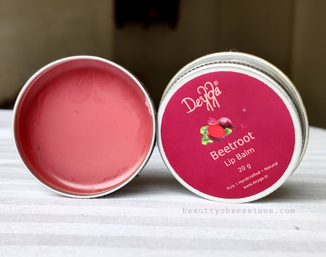 Beetroot lip balm from brand Deyga