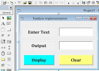 How to implement textbox in visual basic 6.0