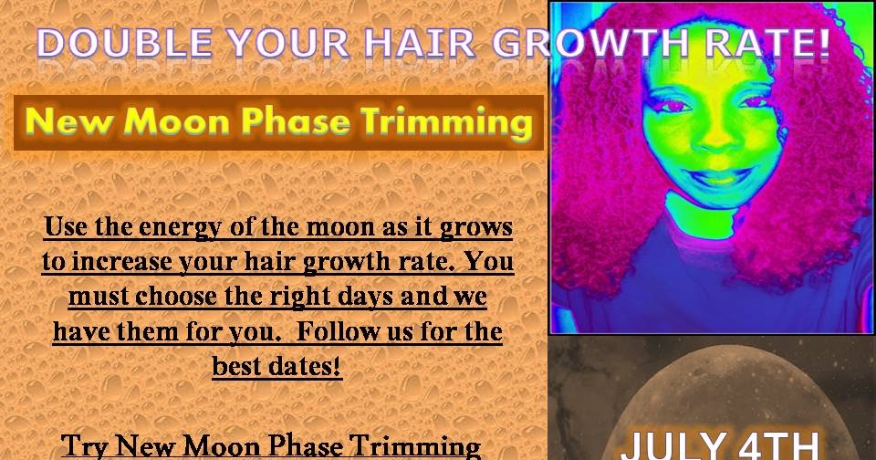 CoilyQueens™ July New Moon Phase trimming dates for increased hair growth