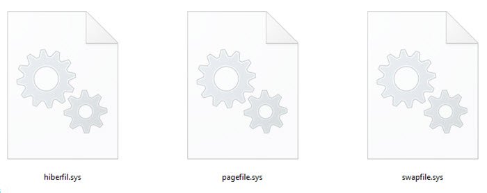 Hiberfil.sys, Pagefile.sys e il nuovo Swapfile.sys