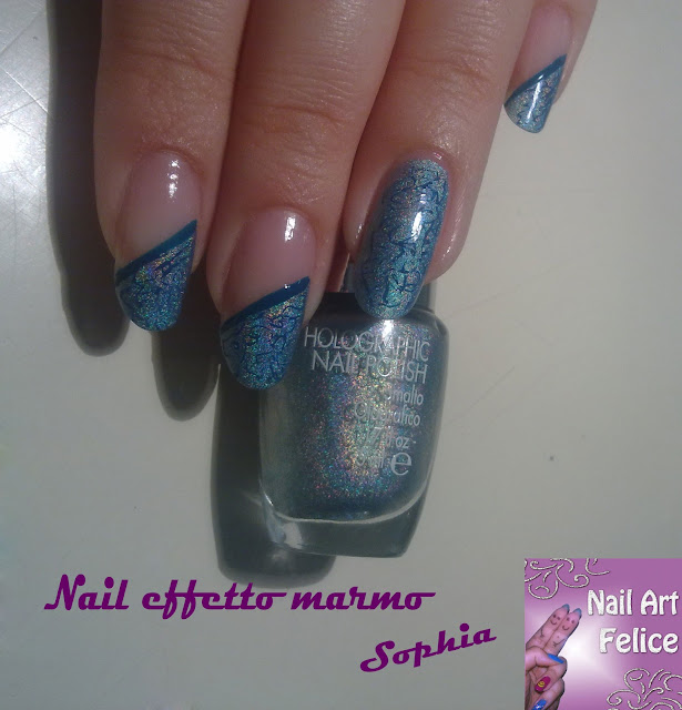 nail art effetto marmo