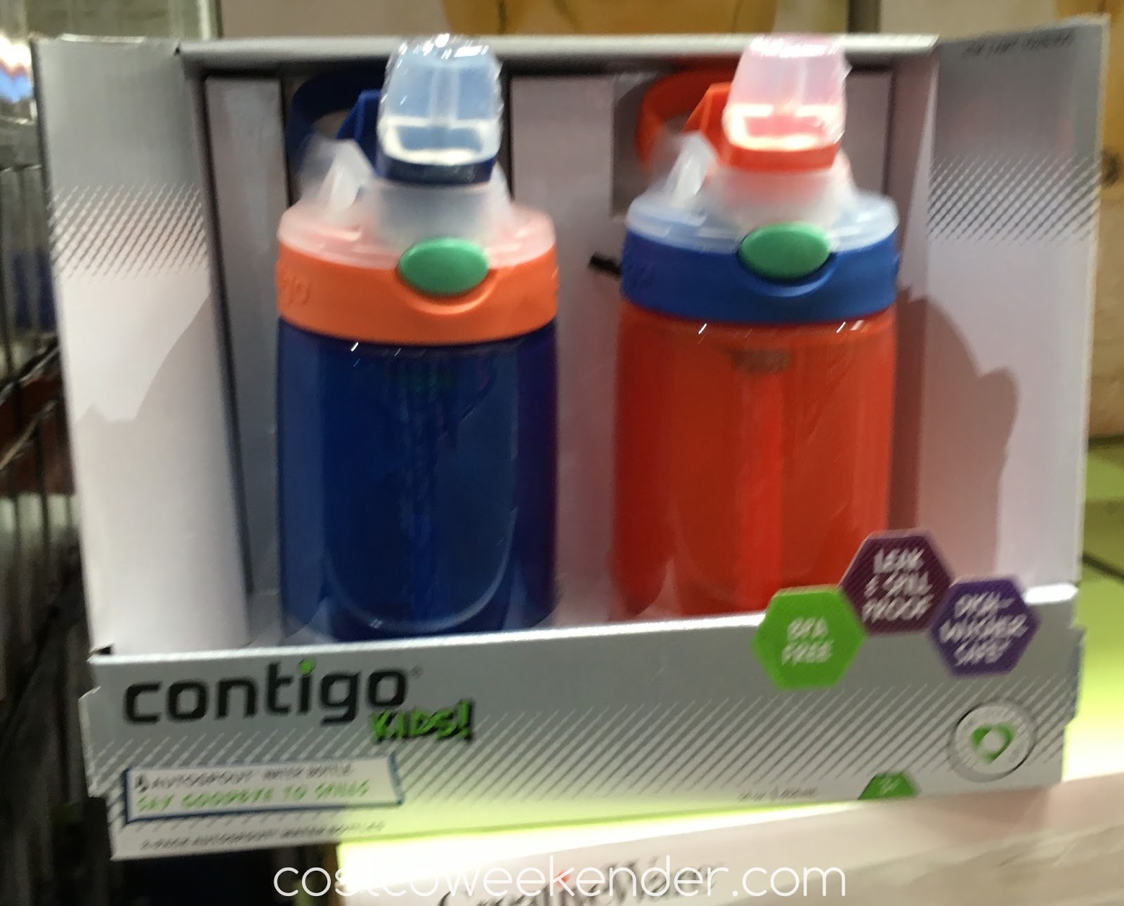 Contigo Gizmo Kids Autospout Water Bottle Set (2 pack) Costco Weekender