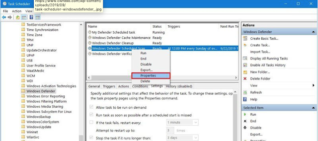 Cara Membuat Penjadwalan Scan Windows Defender Pada Windows 10