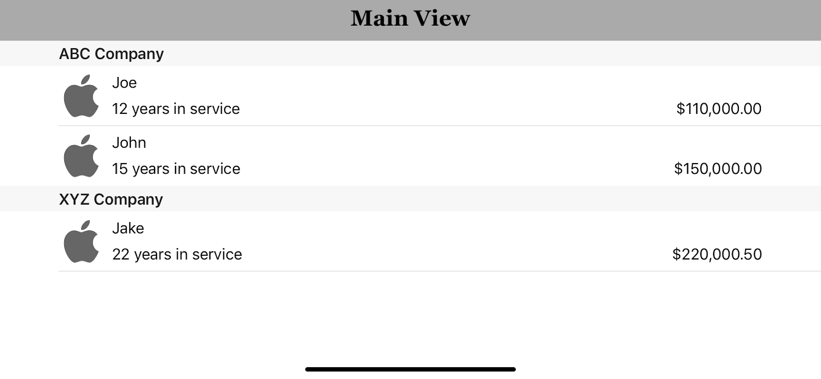 Programmers Sample Guide: iOS Swift create Table View and Custom Cell ...