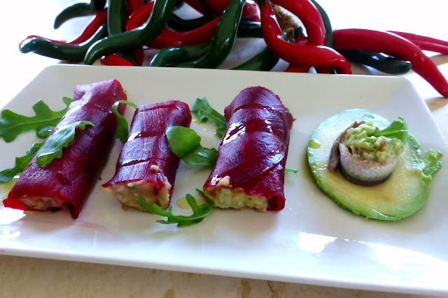 Canelones de remolacha