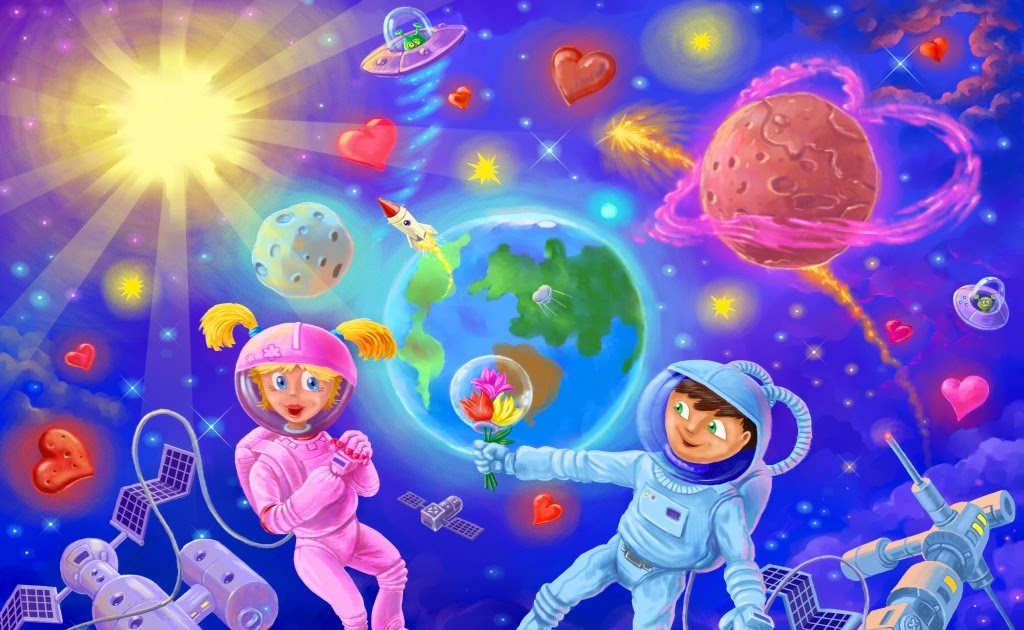 Видео про день космонавтики для детей. Детям о космосе. Космос и планеты для дете. Рисунок на тему космос. Космонавт на планете для детей.