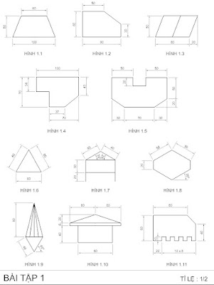 Tổng Hợp Bài Tập Thực Hành Vẽ AutoCad 2D Đầy Đủ Từ Cơ Bản Cho Người Mới Bắt  Đầu 32023