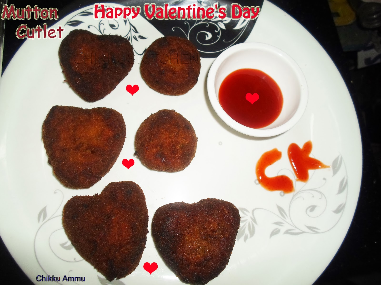Chikkus Kitchen Mutton Cutlet / Kari Cutlet / Valentine's Special
