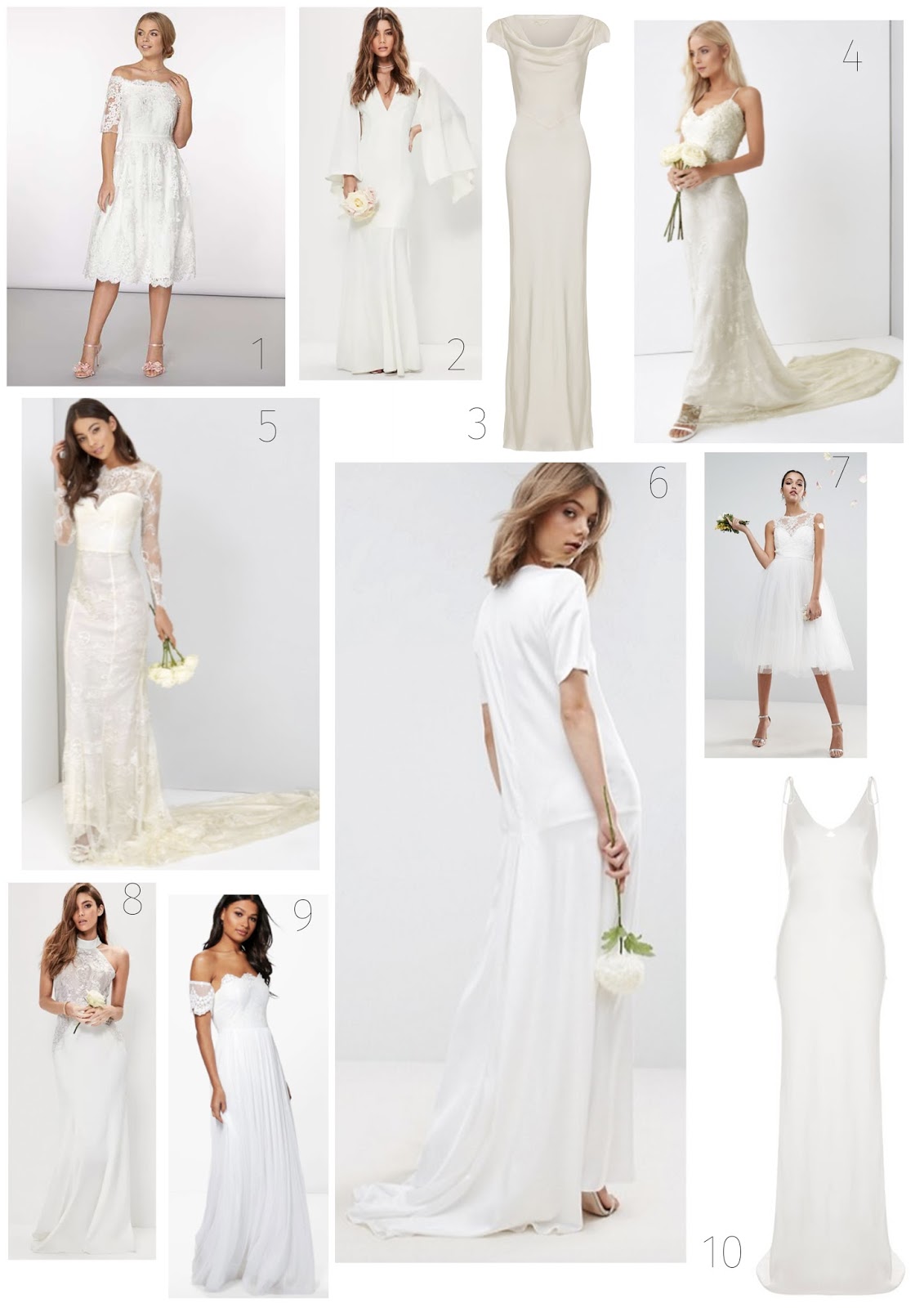 Top Ten Wedding Dresses from the Highstreet (£350 & Under) Studs and