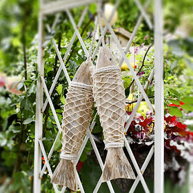 Ceramic Wall Decor Antique Wood Fish Wall Decor