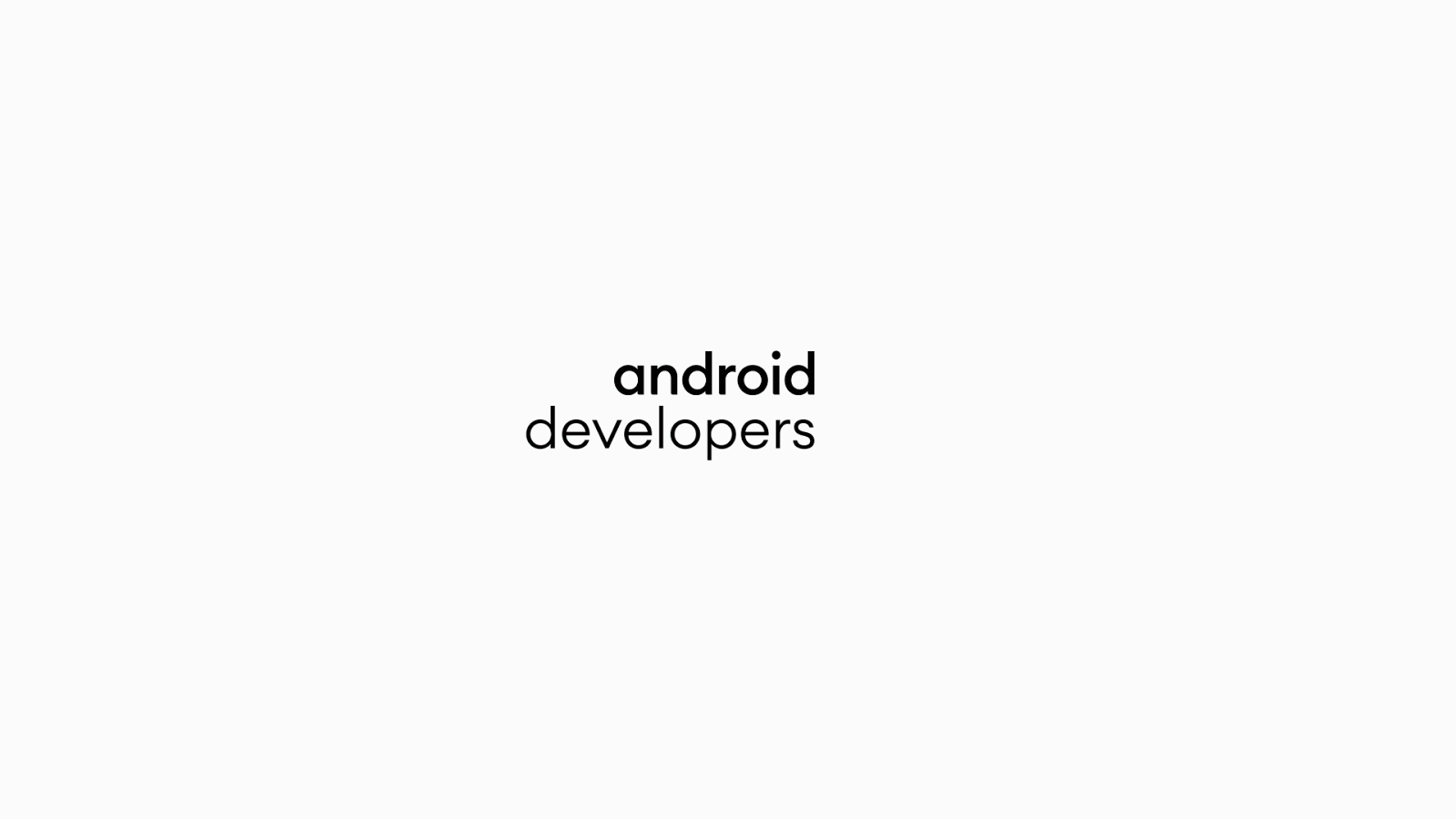   Desarrollo moderno de Android que muestra nuevos logotipos gif 