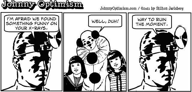 johnny optimism, medical, humor, sick, jokes, boy, wheelchair, doctors, hospital, stilton jarlsberg, tickles, clown, doctor drama, funny, x-rays