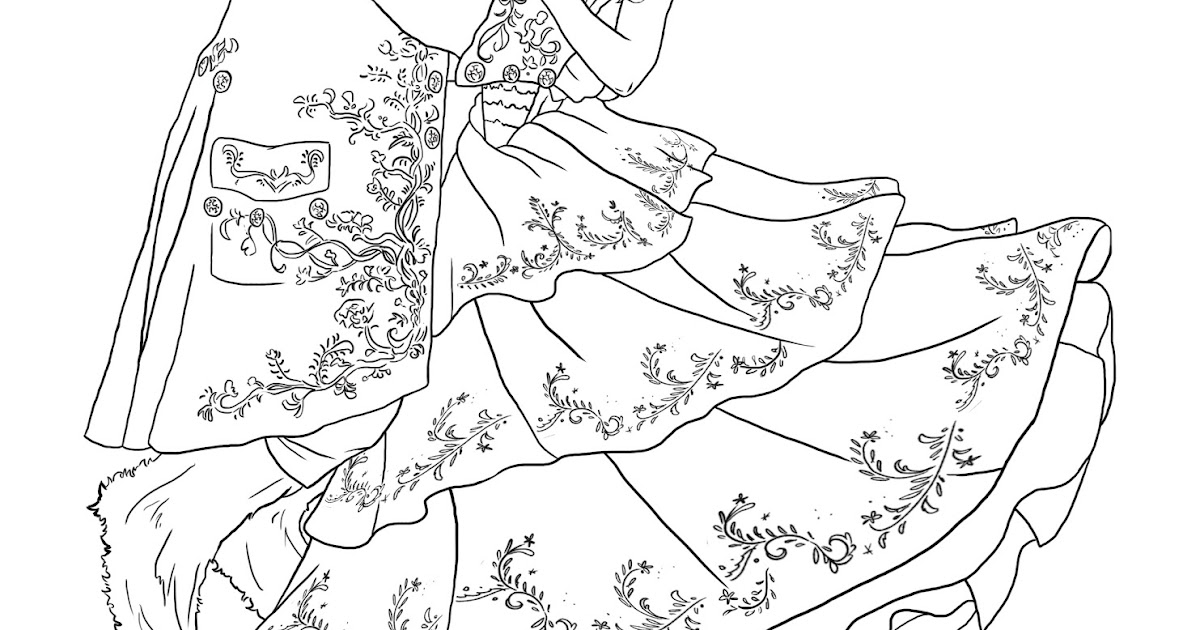 Carefree Coloring Beauty and the Beast Live Action coloring page