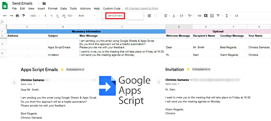 Send Multiple Emails From Google Sheets Using GAS Send Multiple Emails From Google Sheets Using GAS