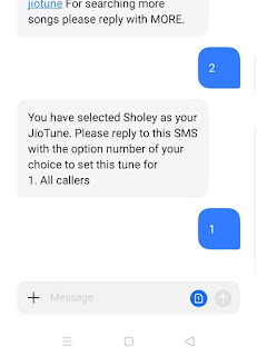 How to set jio caller tune