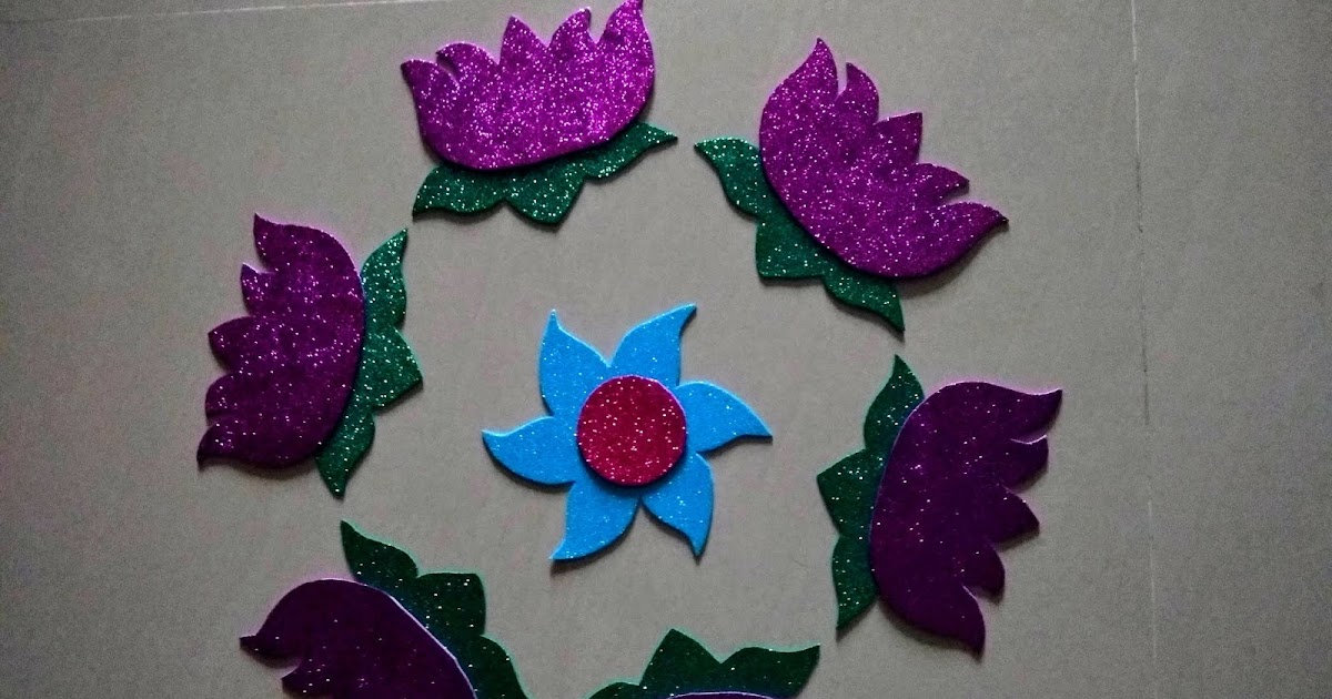 Simple and Naturalistic (SN) Glitter Foam Rangoli