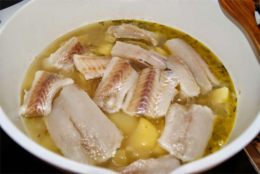 Abadejo con patatas paso 5